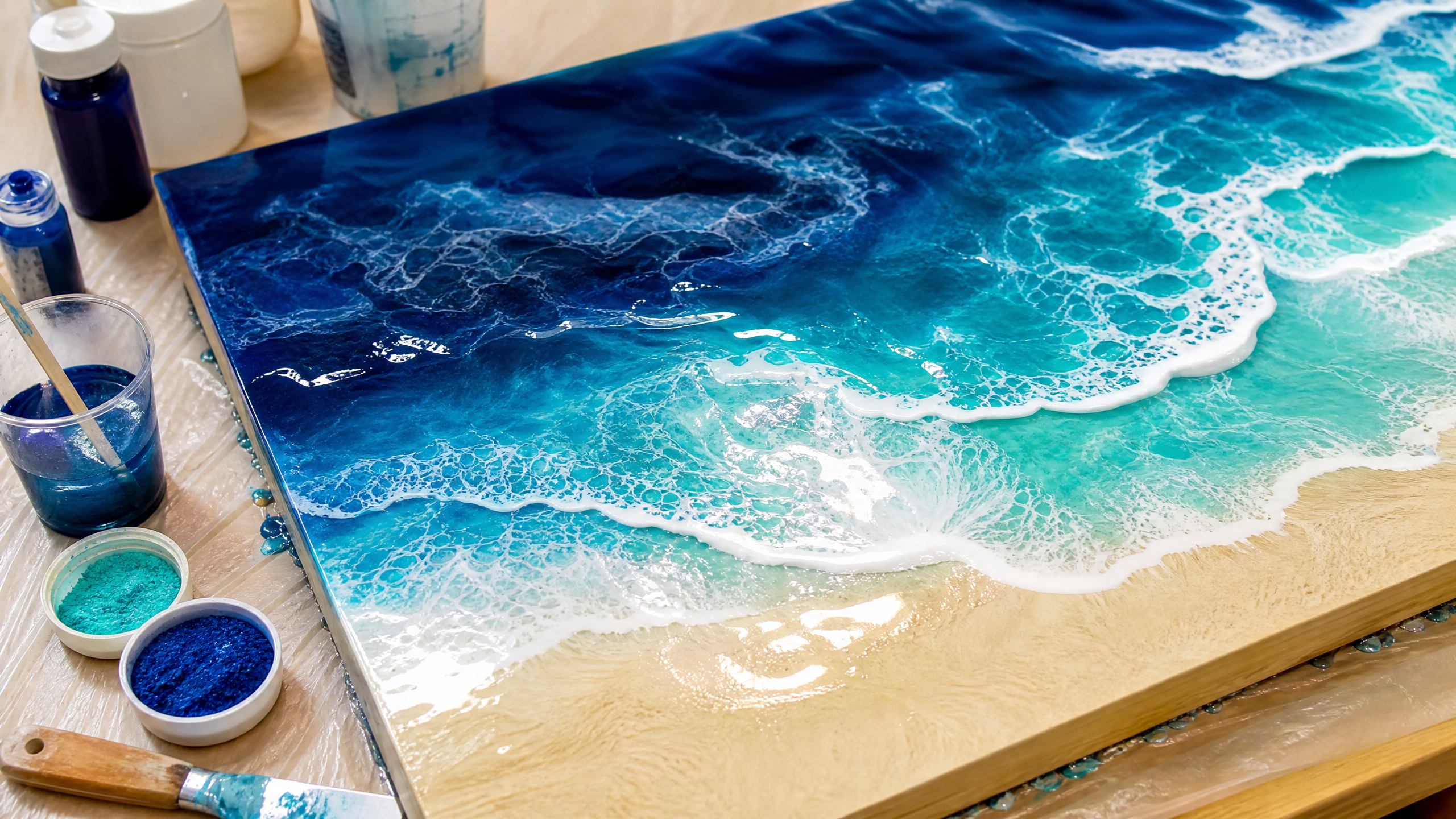 海洋风树脂画教程